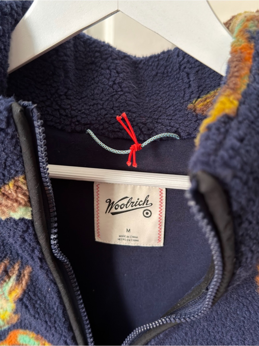 Woolrich x Target Navy Duck-Print Sherpa Vest - Picture 2 of 3